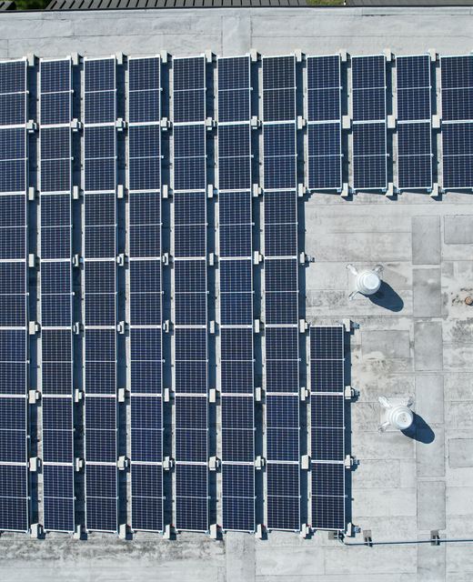 Commercial rooftop solar installation at Pequannock